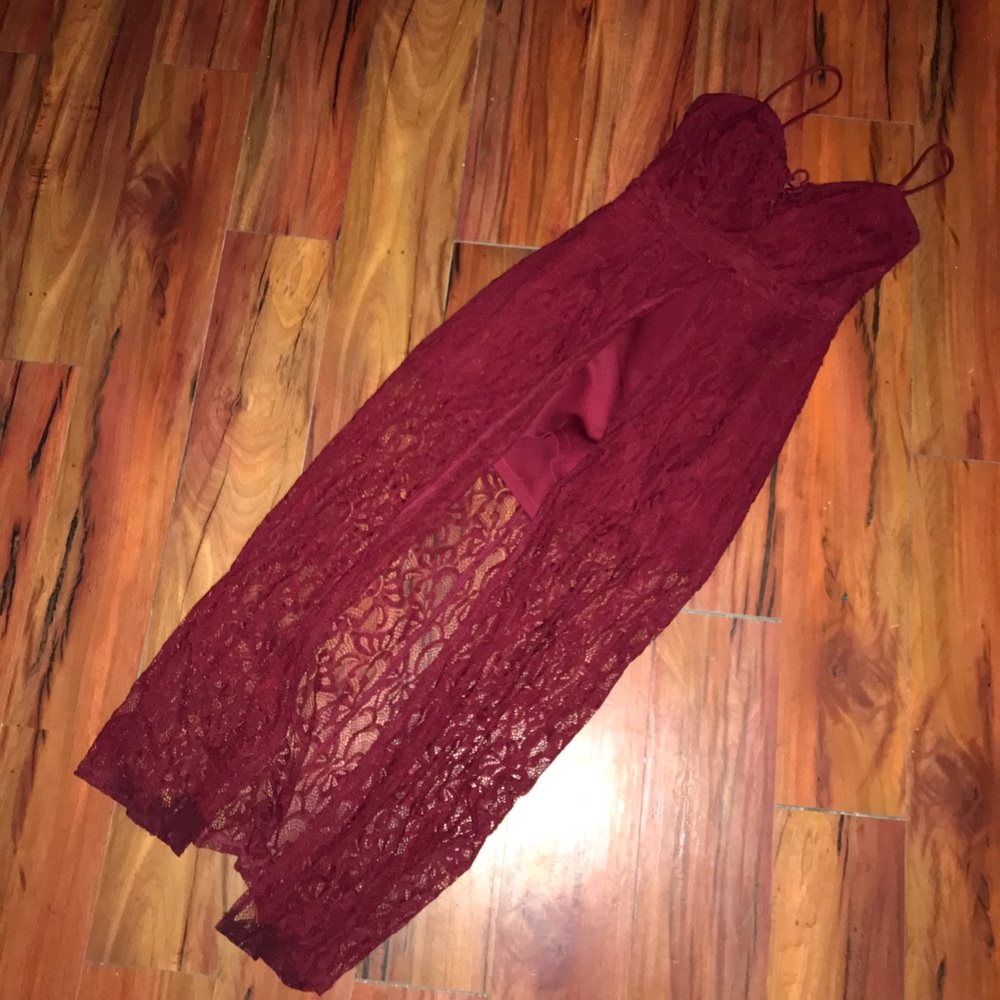 NWT Sweet Storm Red Lace Romper Dress Size Large